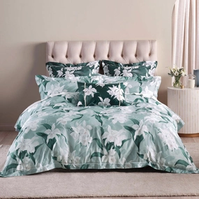 Cattleya Mist Quilt Cover Set by GRACE Linen House