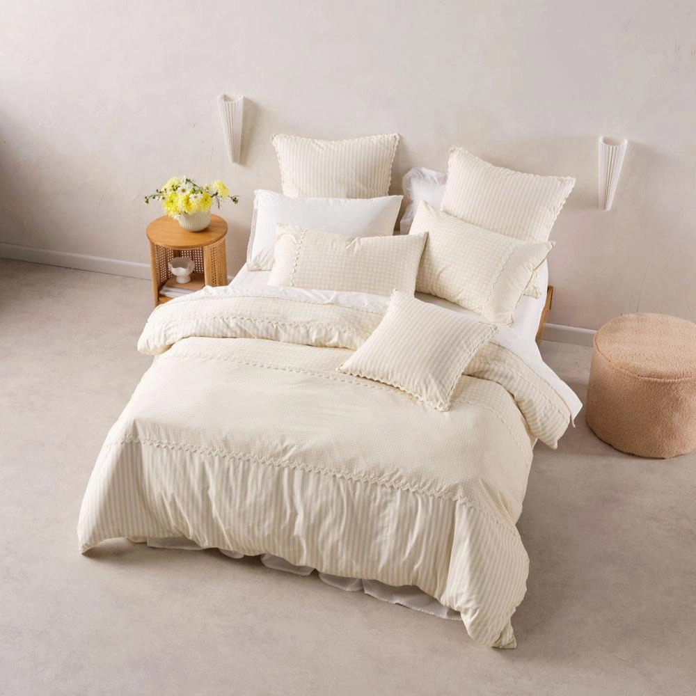 Chica Natural European Pillowcase by Linen House