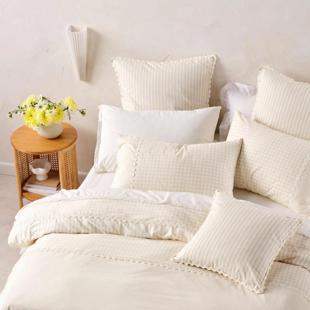 Chica Natural European Pillowcase by Linen House
