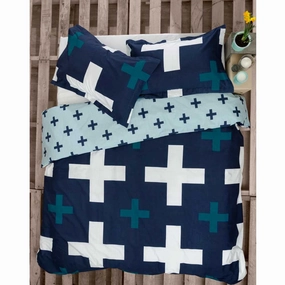 Christo Blue Quilt Cover Set by Ardor