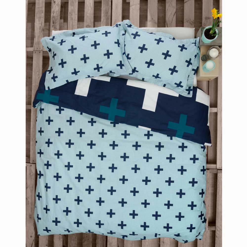 Christo Blue Quilt Cover Set by Ardor