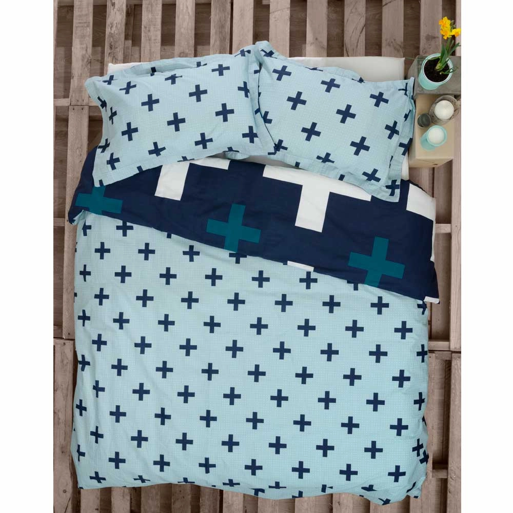 Christo Blue Quilt Cover Set by Ardor