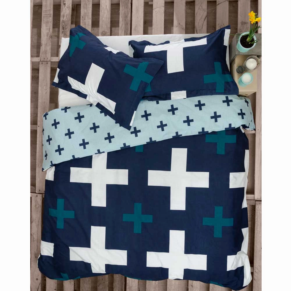 Christo Blue Quilt Cover Set by Ardor