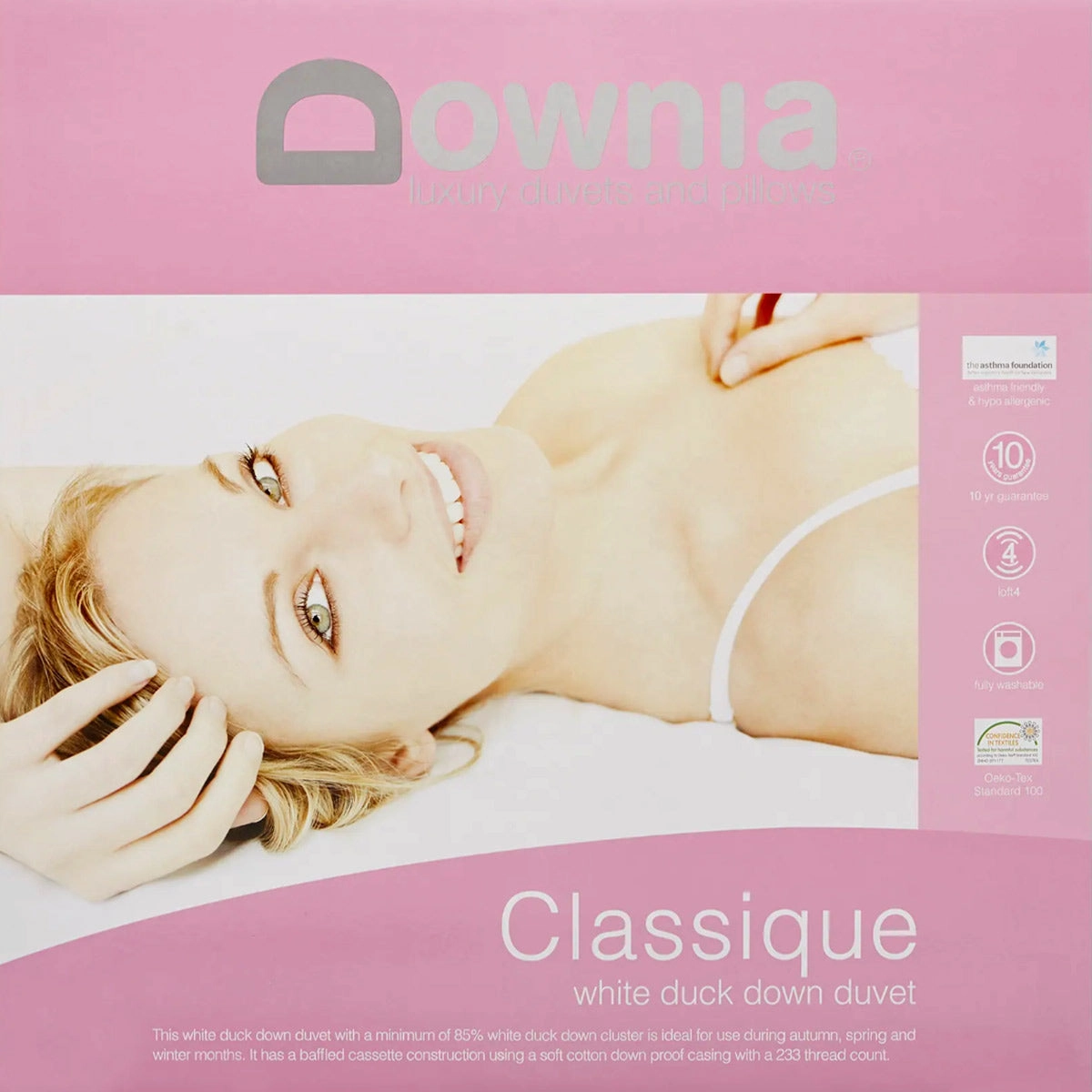 Classique White Duck Down Quilt by Downia