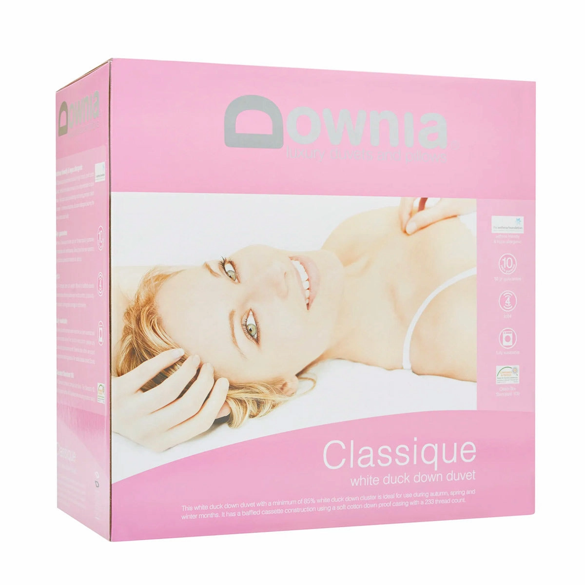 Classique White Duck Down Quilt by Downia