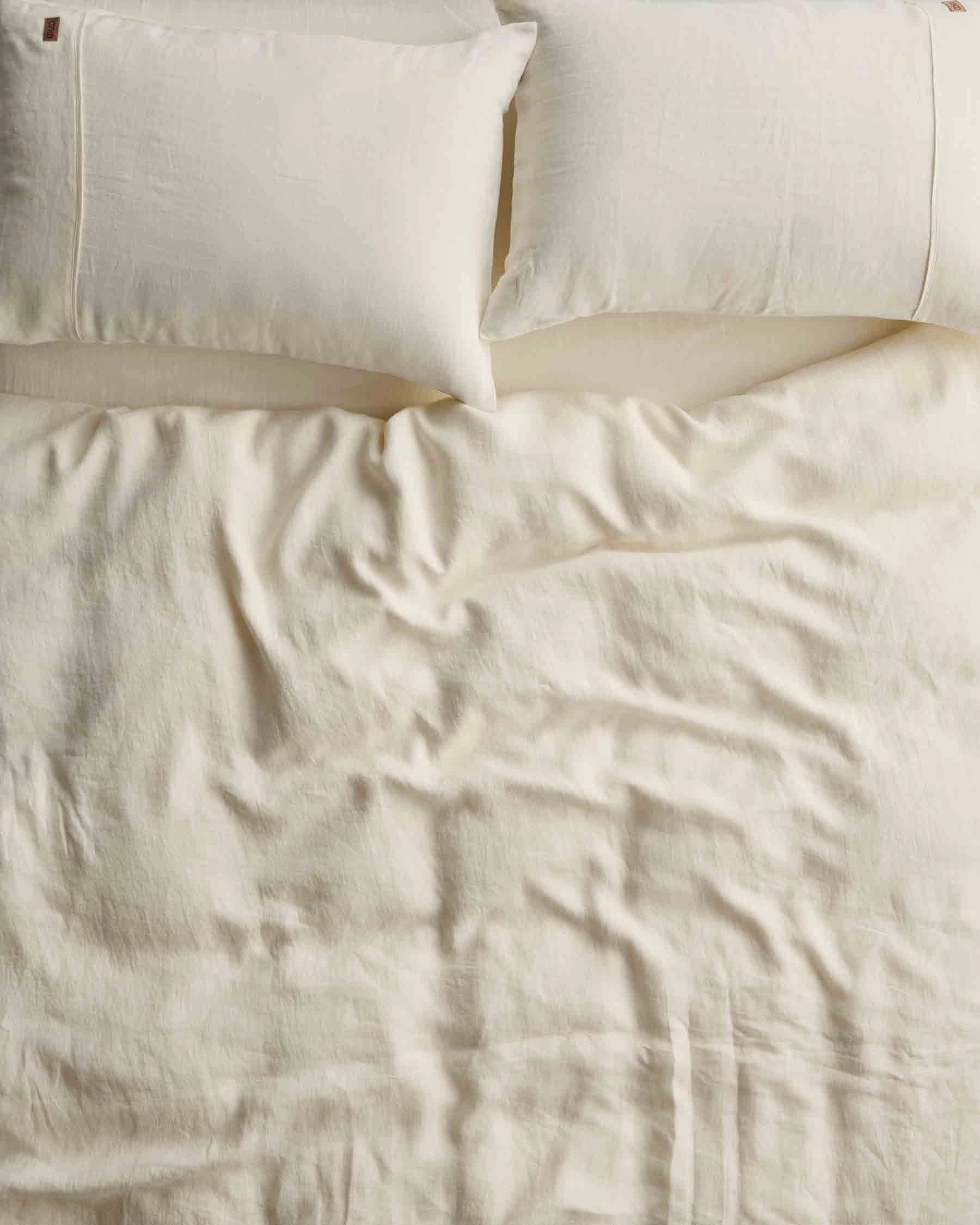 Cloud Dancer Linen Quilt Cover (US)