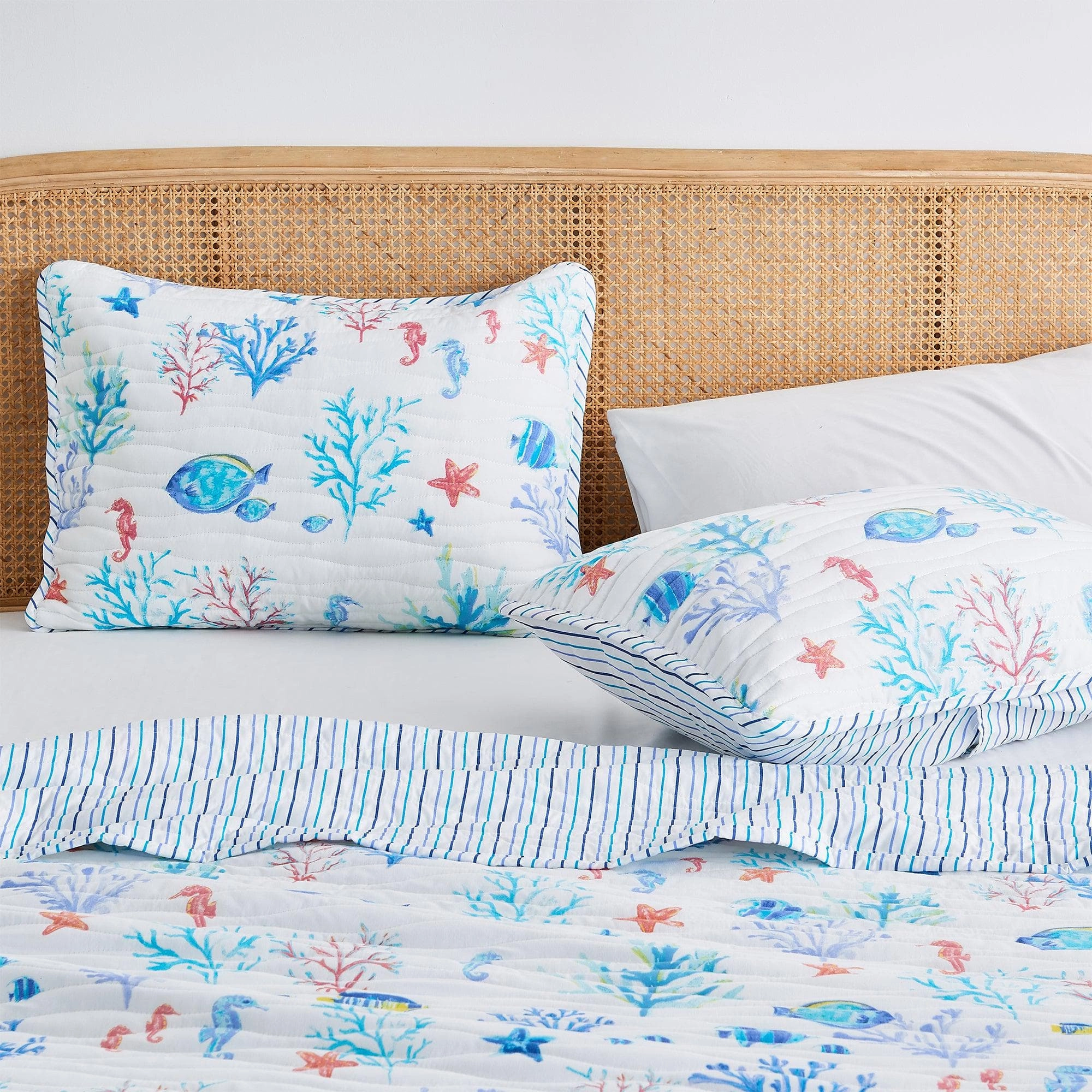Colorful Coastal Seascape Quilt Set - Ryanne Collection