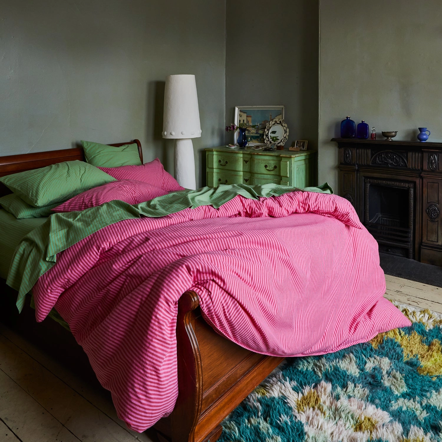 Cordell Cotton Quilt Cover - Scarlet