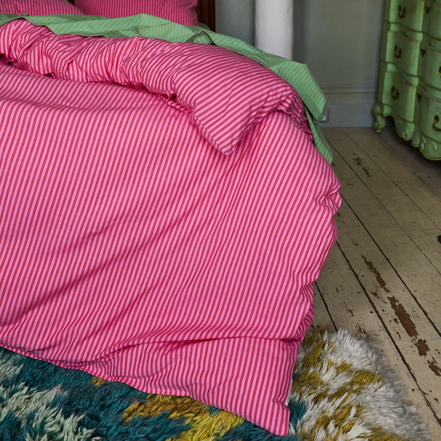Cordell Cotton Quilt Cover - Scarlet