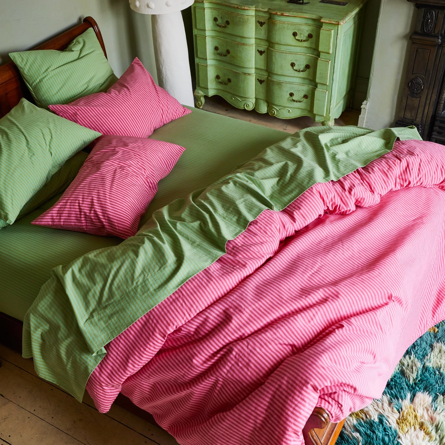 Cordell Cotton Quilt Cover - Scarlet