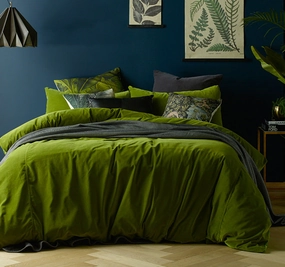 Cotton Velvet Quilt Cover Set Range Mossy Road