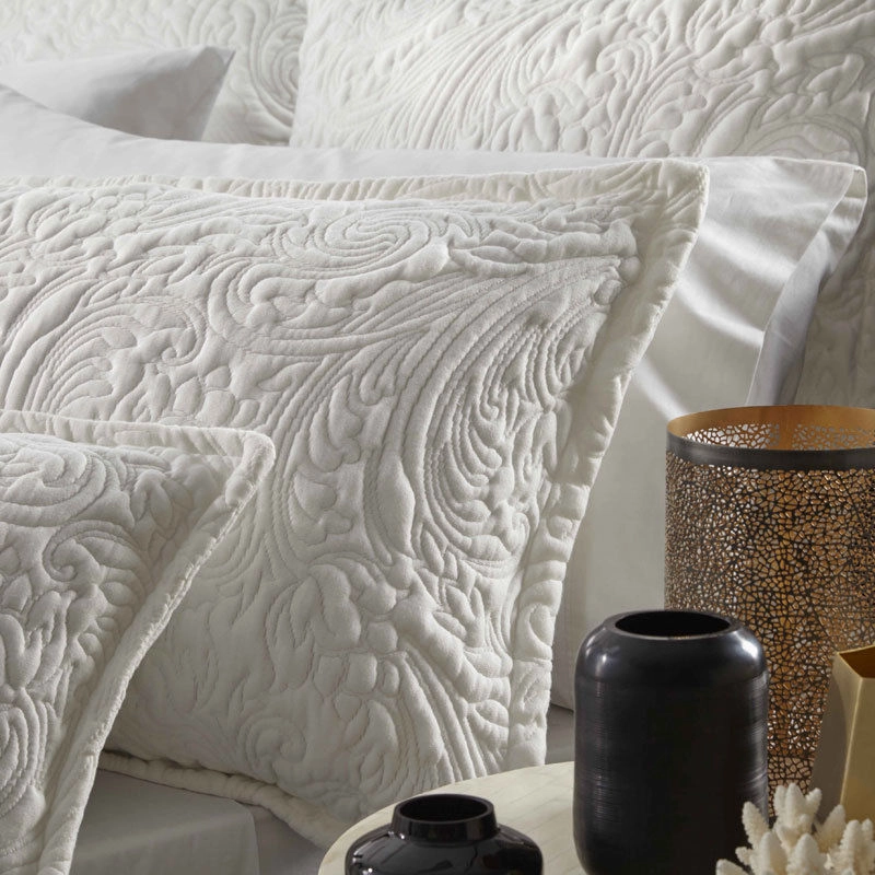 Delaney White Pillowcase Pair by Logan & Mason Ultima Collection