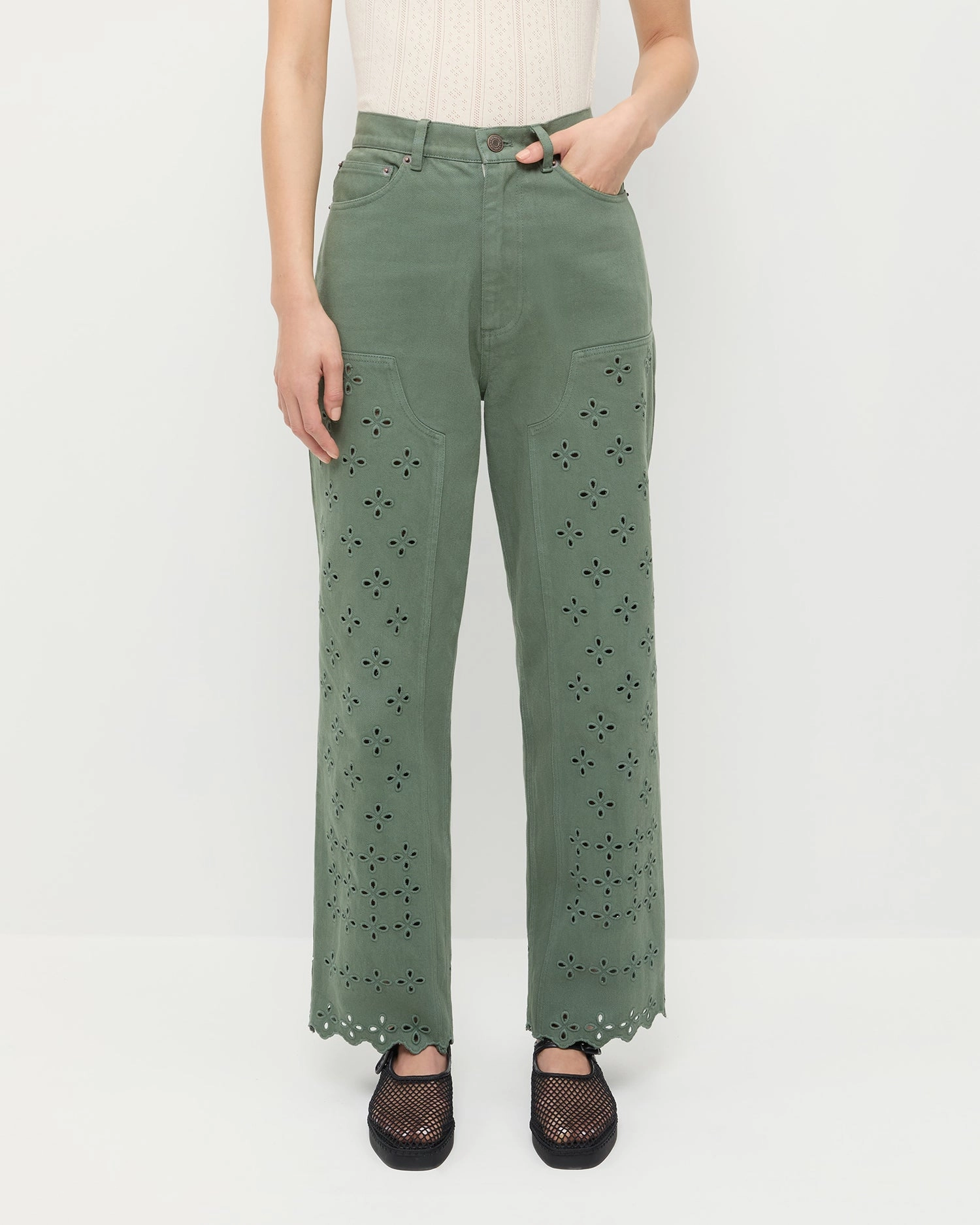 Demi Embroidered Pant