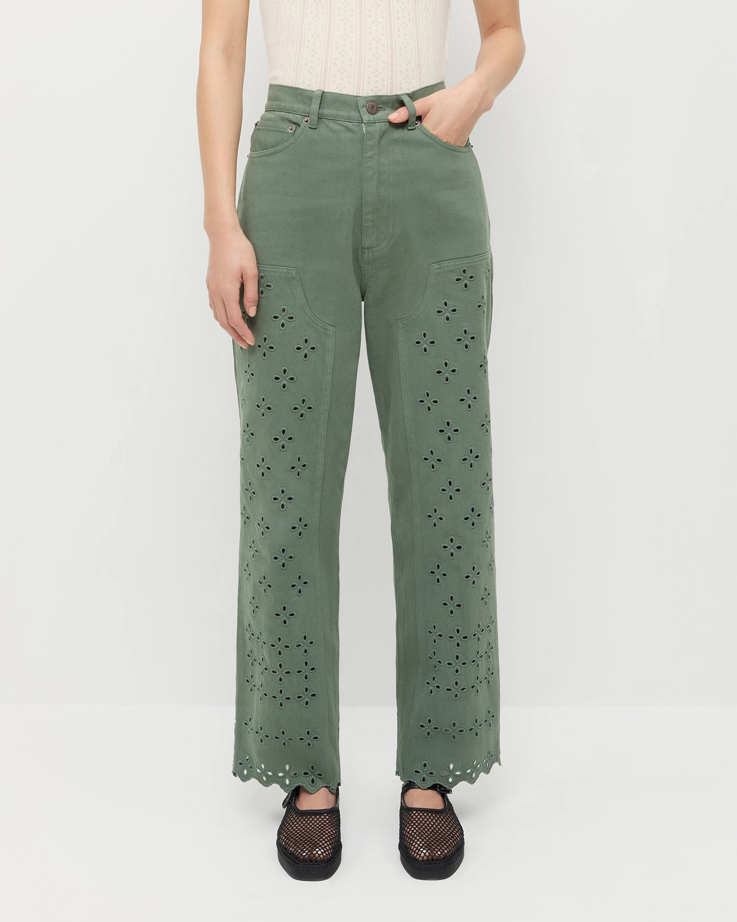 Demi Embroidered Pant