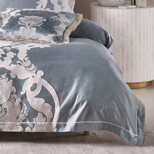 Dionisia Blue Quilt Cover Set by GRACE Linen House