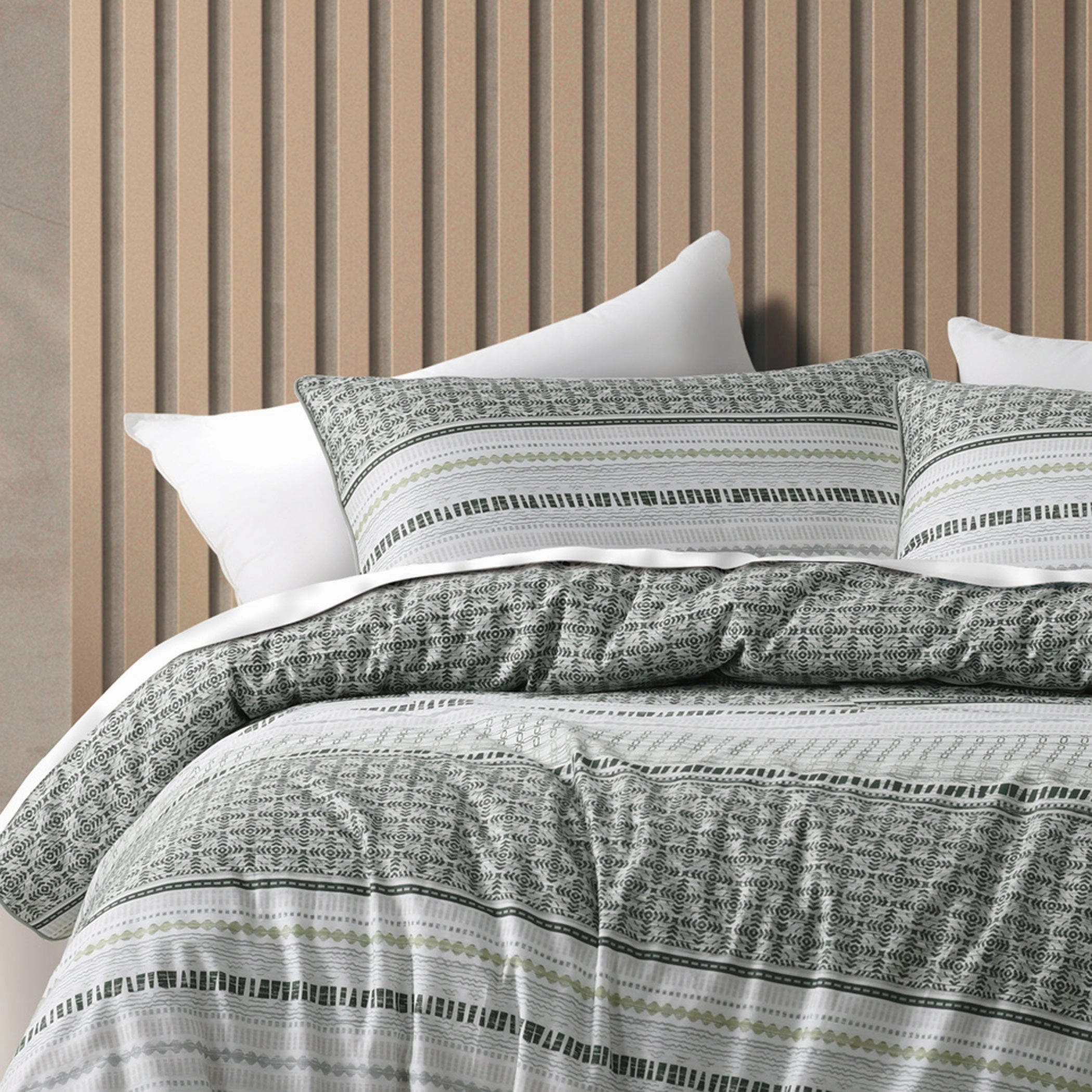 Drake Quilt Cover Set Green