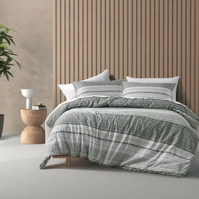 Drake Quilt Cover Set Green