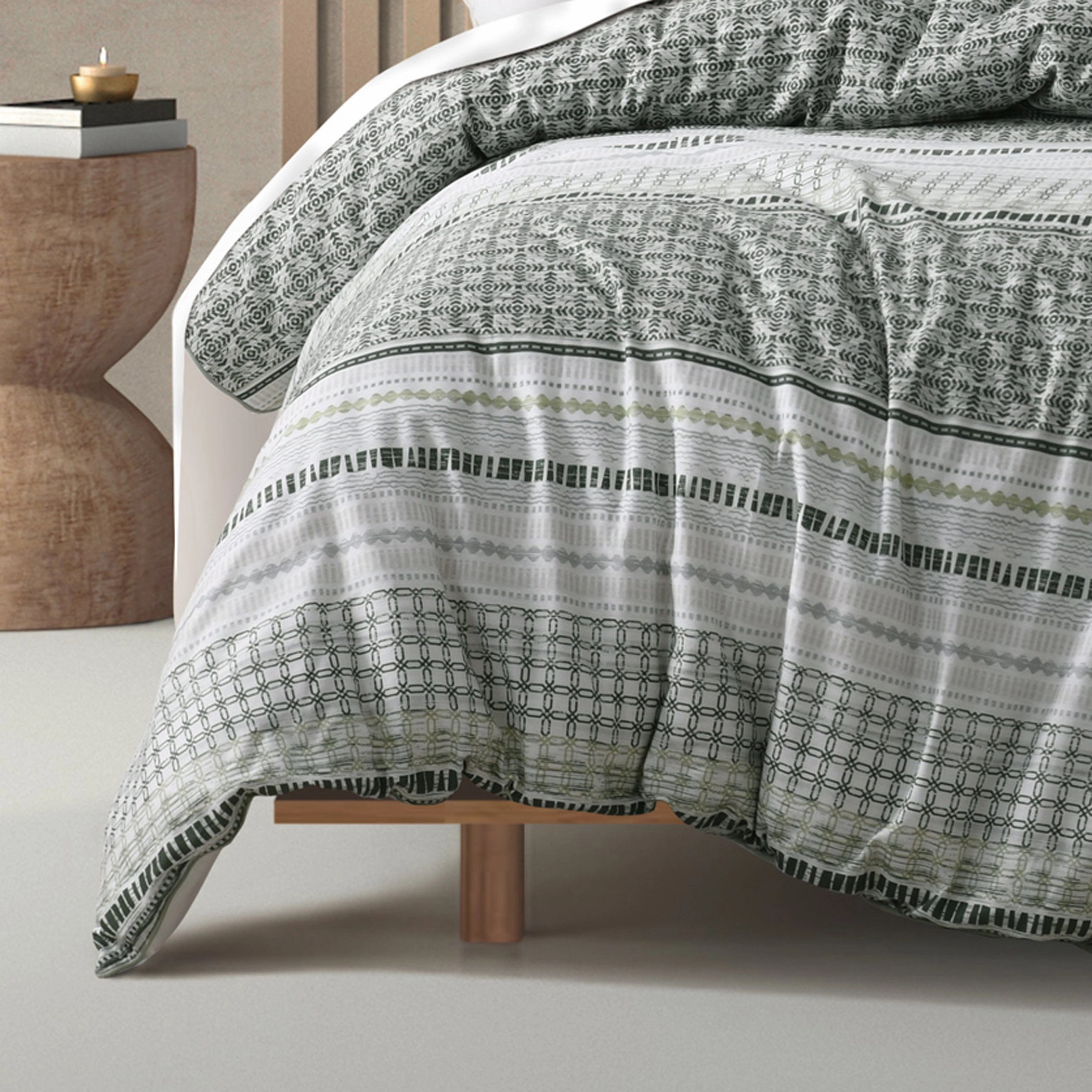 Drake Quilt Cover Set Green