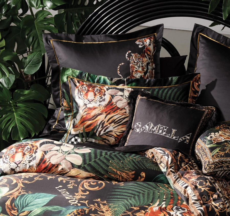 Easy Tiger Quilt Cover Set Range Black