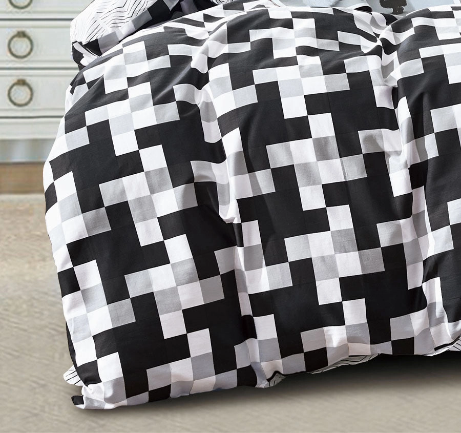 Emerson Quilt Cover Set Range Black