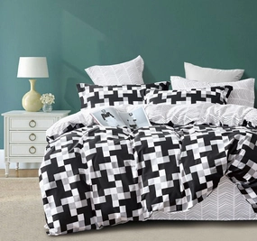 Emerson Quilt Cover Set Range Black