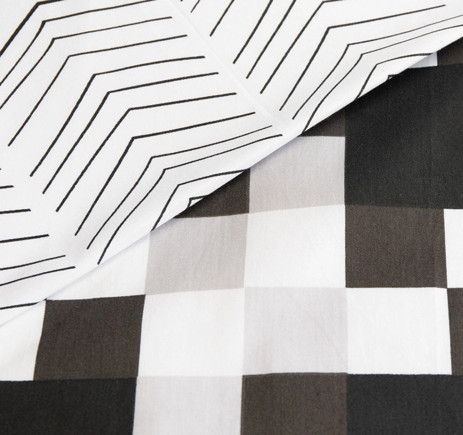 Emerson Quilt Cover Set Range Black