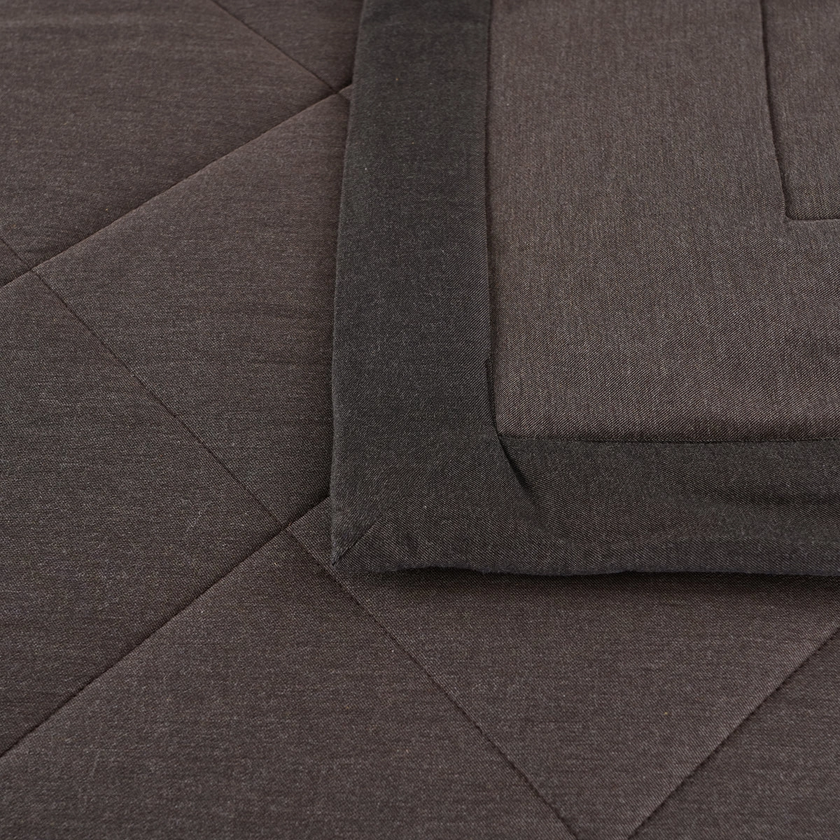 Emmie 100% Natural Cotton Filling Light Weight Winter Quilt Brown