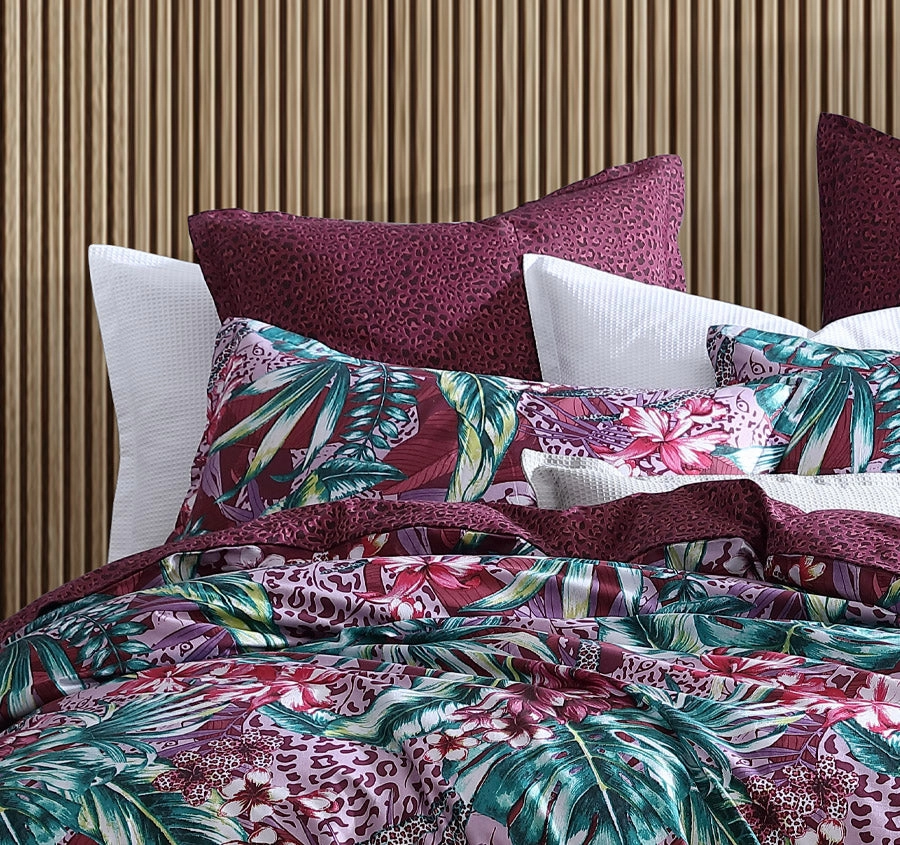 Etta Quilt Cover Set Range Plum