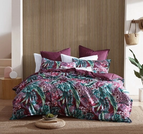 Etta Quilt Cover Set Range Plum