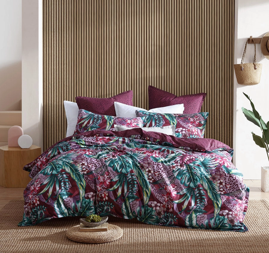 Etta Quilt Cover Set Range Plum