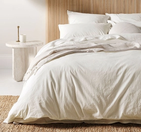 Evie Organic Cotton Quilt Cover Range White