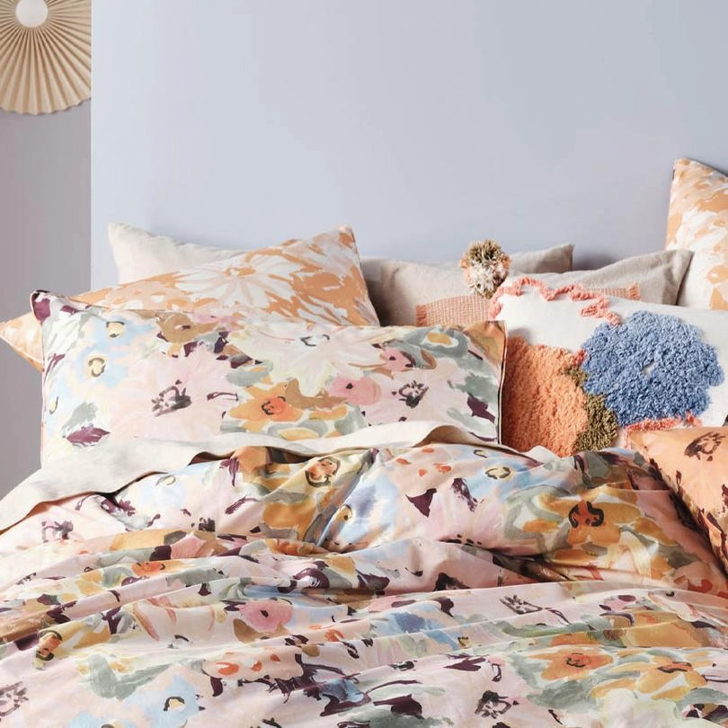Fergie Peony 48 x 48cm Filled Cushion by Linen house