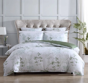 Flinders Quilt Cover Set Range Sage