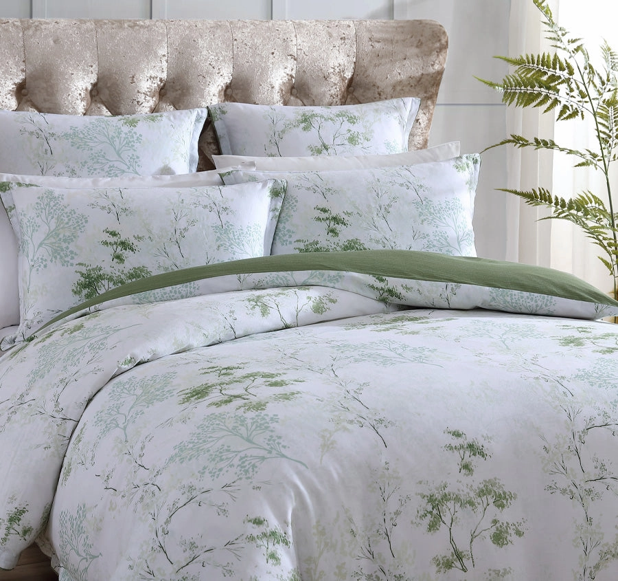 Flinders Quilt Cover Set Range Sage