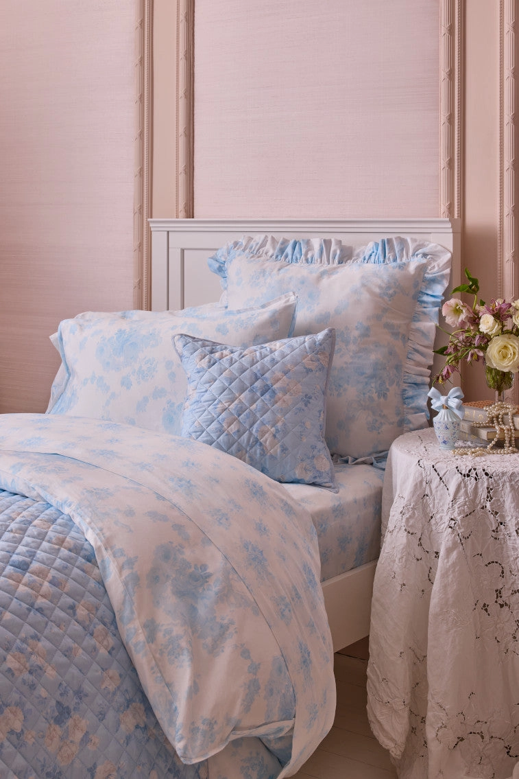 Floral Quilted Pillow