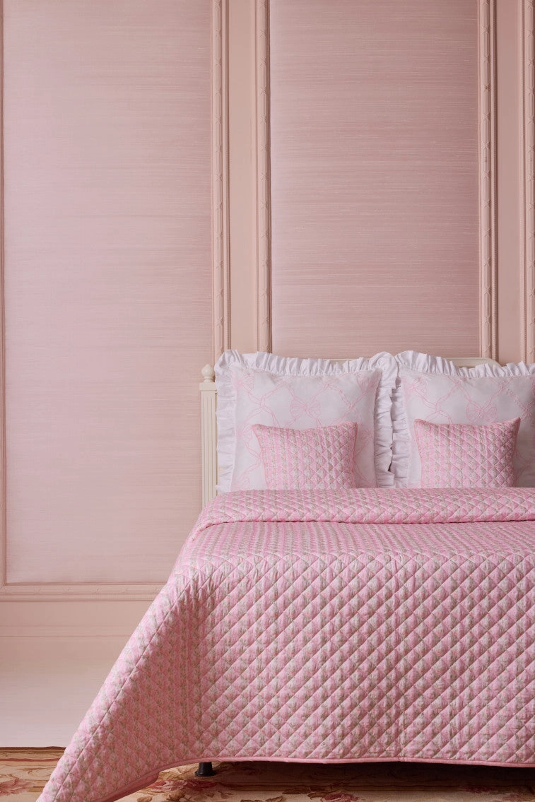 Floral Quilted Pillow