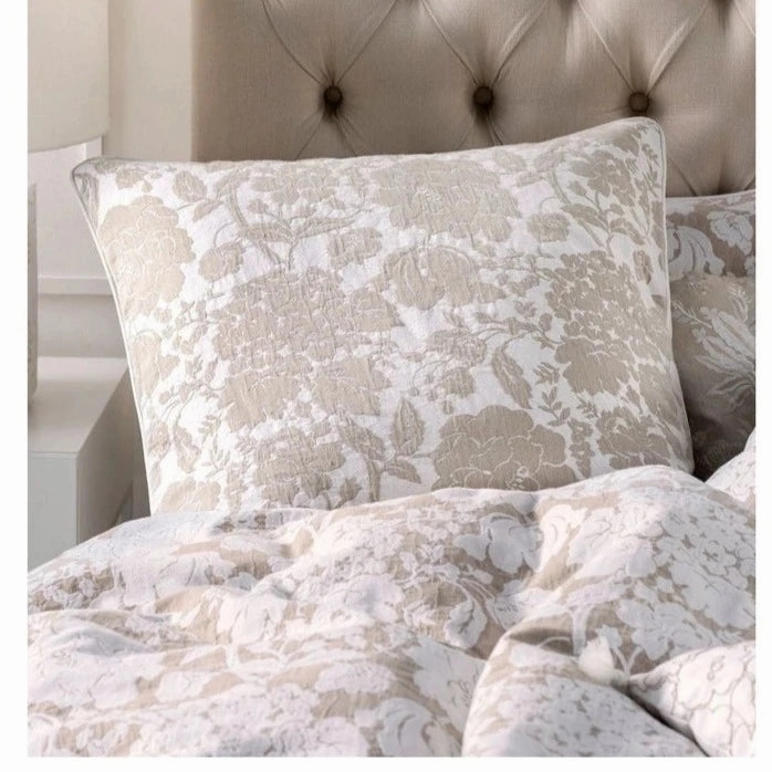 Florentina Natural European Pillowcase by GRACE Linen House