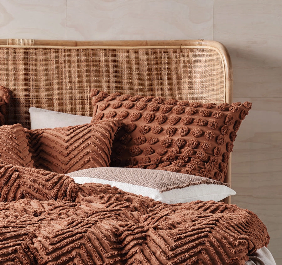 Fog Quilt Cover Set Range Cinnamon