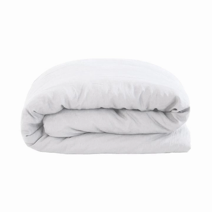 French Linen Quilt Cover Set by Bambury - Ivory