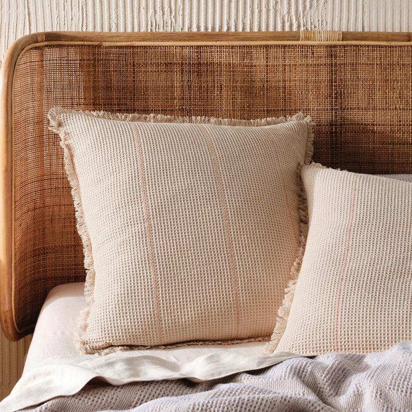 Galicia Blue-Sand European Pillowcase by Linen House