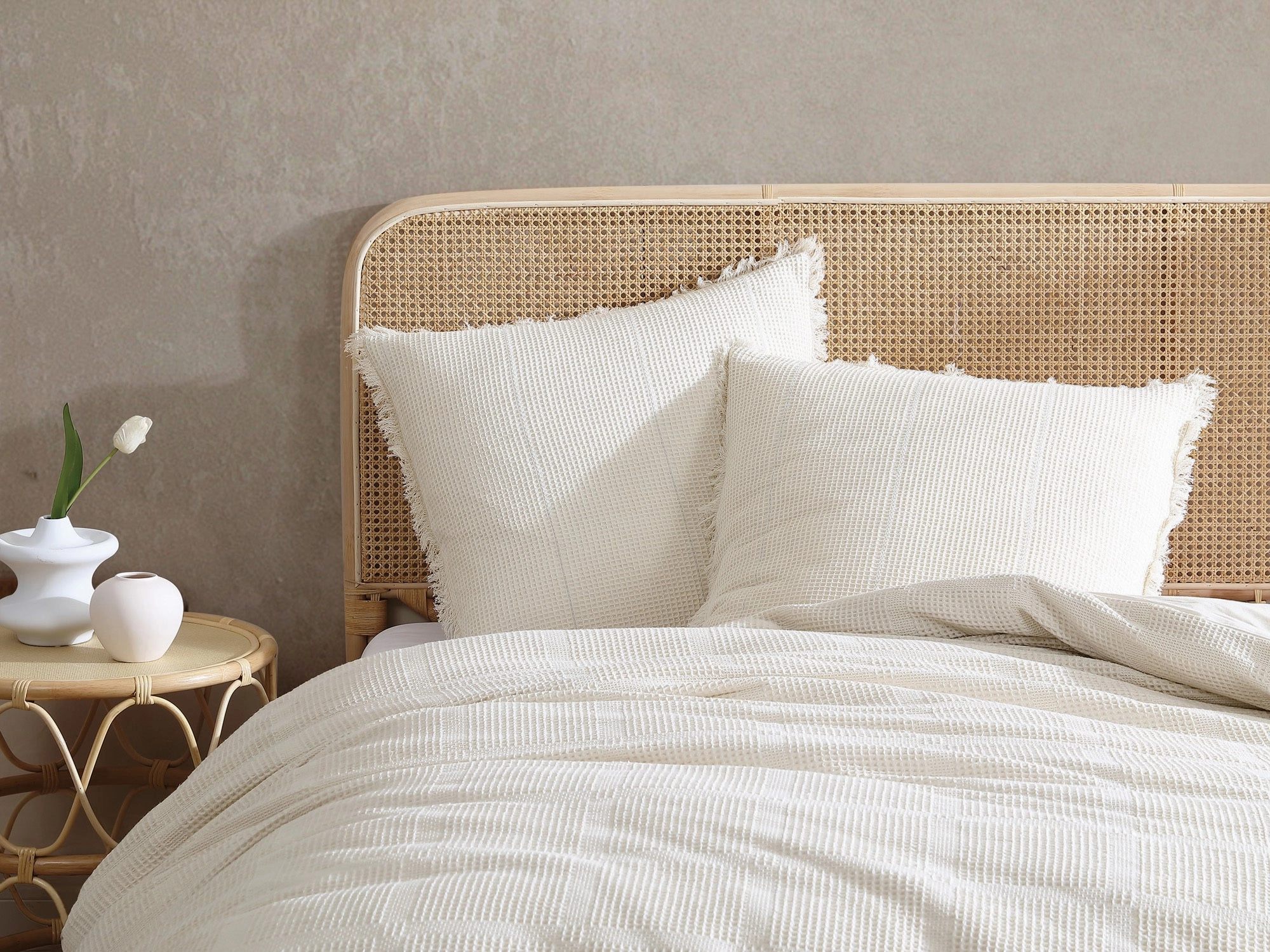 Galicia Vanilla European Pillowcase by Linen House