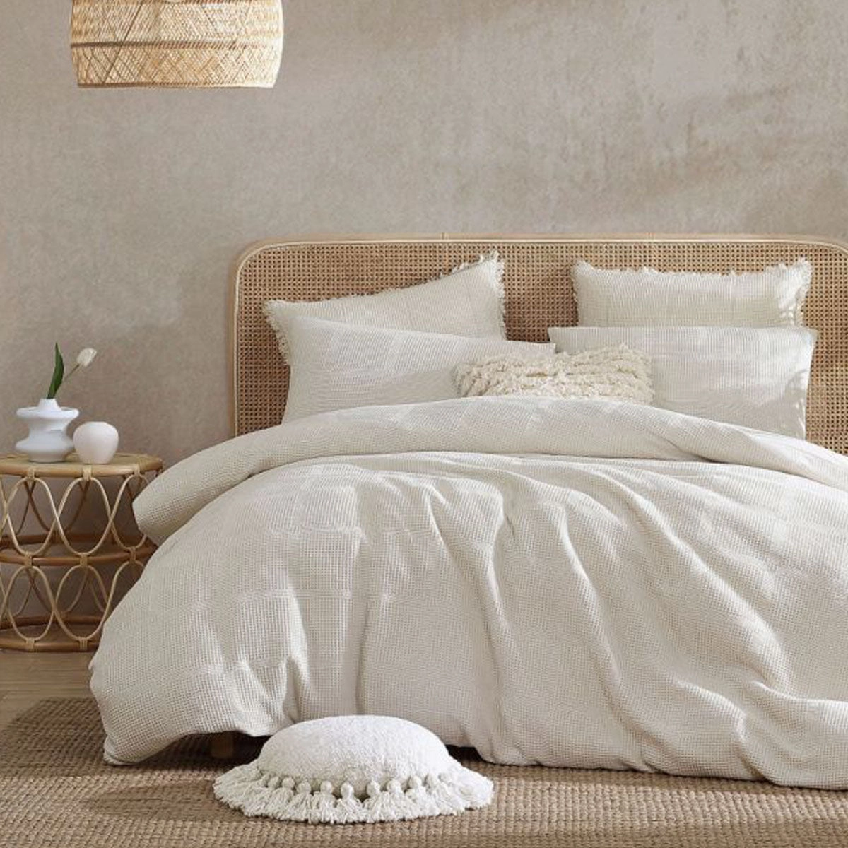 Galicia Vanilla Quilt Cover Set by Linen House