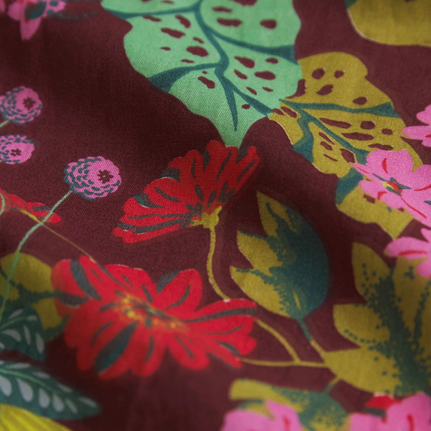 Genevieve Cotton Quilt Cover - Mahogany