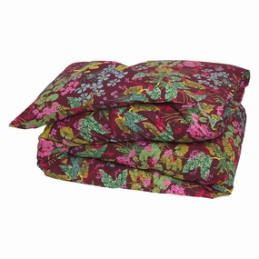 Genevieve Cotton Quilt Cover - Mahogany
