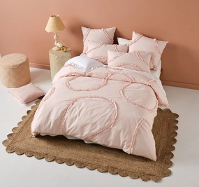 Gianna Quilt Cover Set Range Pink
