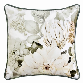 Giselle White Square Cushion by Bianca