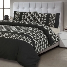 Hadlow Charcoal Quilt Cover by Apartmento