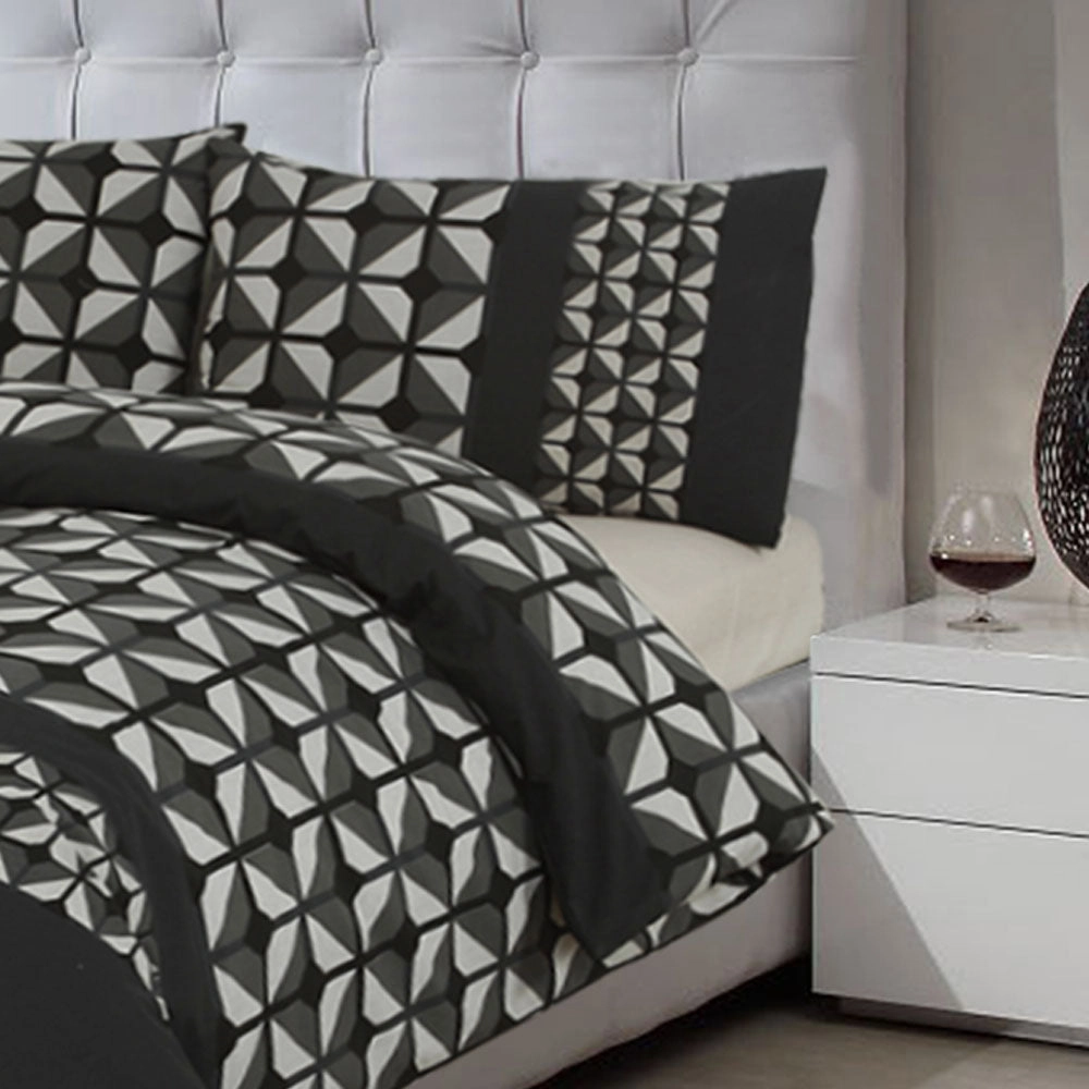 Hadlow Charcoal Quilt Cover by Apartmento
