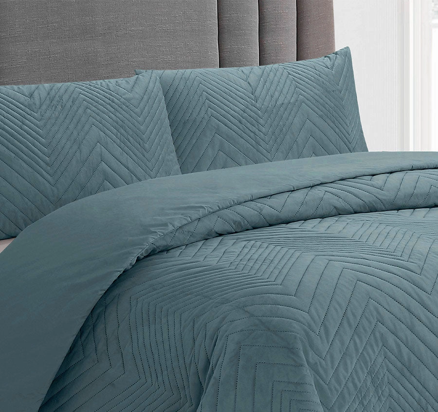 Hana Quilt Cover Set Range Stormy Sea