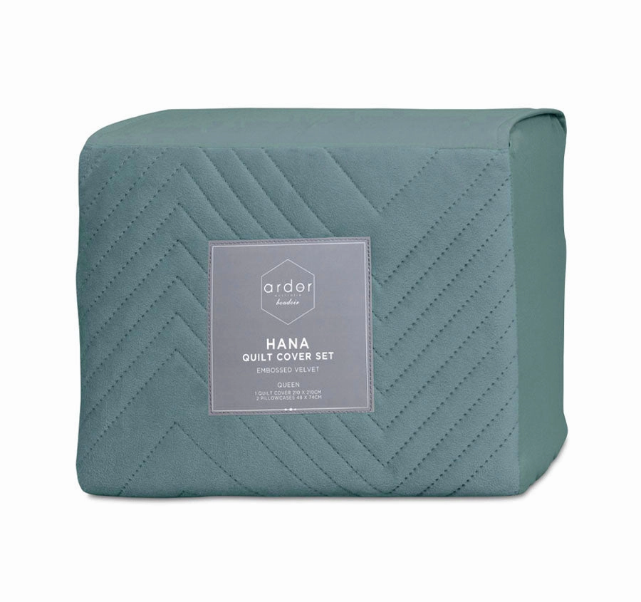 Hana Quilt Cover Set Range Stormy Sea